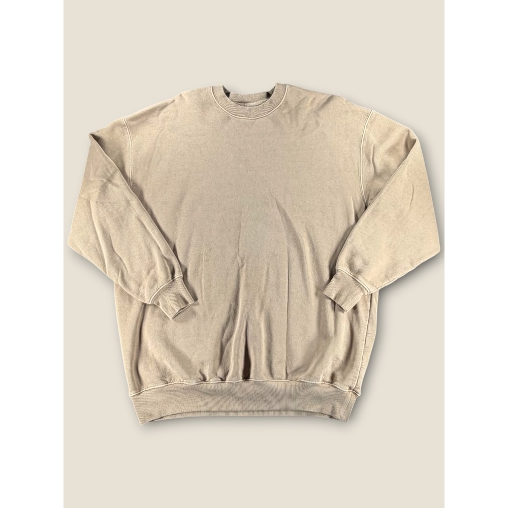 Wilfred Free Aritzia Tan Beige Organic Cotton Fleece Sweatshirt 80325 Size 1